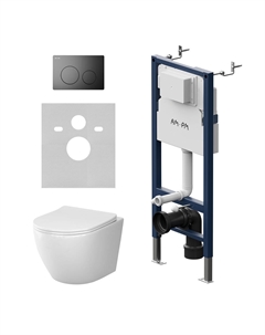 Комплект с инсталляцией и подвесным унитазом Like IS90138.801900 белый, с крышкой микролифт Am.pm.