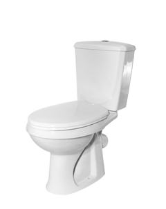 Унитаз-компакт 39,5 см Элисса 43301130202 белый, с крышкой Оскольская керамика