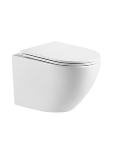 Унитаз подвесной WW MERZBACH 043 XL GL-WT безободковый, с сиденьем микролифт, белый глянцевый Weltwasser