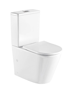 Унитаз-компакт WW SALZBACH 011 XL GL-WT безободковый, с сиденьем микролифт, белый глянцевый Weltwasser