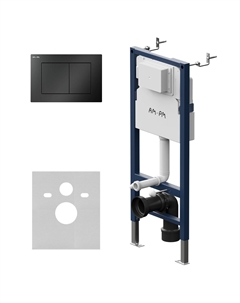 Инсталляция для подвесного унитаза PrimeFit I012709.0238 с клавишей PrimeFit L черный матовый Am.pm.