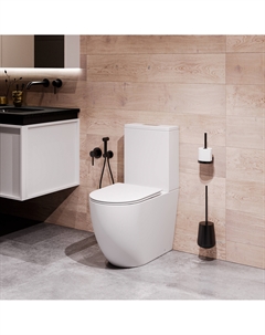 Унитаз напольный Торнадо GR-4494MSQ безободковый, с сиденьем микролифт,белый матовый Grossman