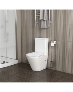 Унитаз напольный Торнадо GR-4450MSQ безободковый, с сиденьем микролифт, белый матовый Grossman