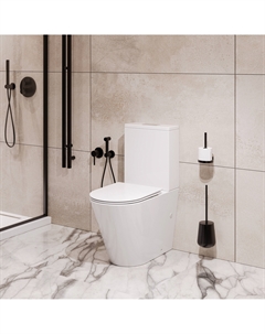 Унитаз напольный Торнадо GR-4458SQ безободковый, с сиденьем микролифт,белый Grossman