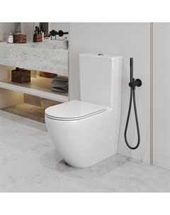 Унитаз напольный Торнадо GR-4407SQ безободковый, с сиденьем микролифт, белый Grossman