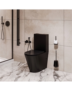 Унитаз напольный Торнадо GR-4458BMSQ безободковый, с сиденьем микролифт,черный матовый Grossman
