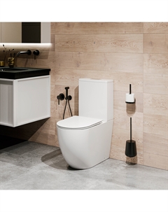 Унитаз напольный Торнадо GR-4494SQ безободковый, с сиденьем микролифт,белый Grossman