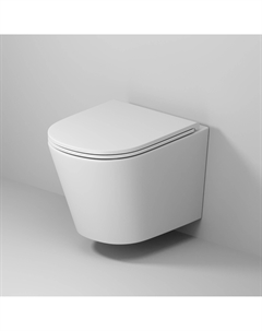 Подвесной унитаз Торнадо GR-4478MSQ безободковый, с сиденьем микролифт, белый матовый Grossman