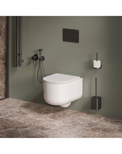 Подвесной унитаз Торнадо GR-4416SQ безободковый, с сиденьем микролифт,белый Grossman