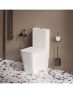 Унитаз напольный Торнадо GR-4418SQ безободковый, с сиденьем микролифт,белый Grossman