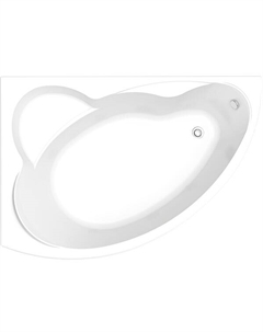 Акриловая ванна Лагуна 170х110 В 00019 белая глянцевая, без гидромассажа, с каркасом и сливом, левая Bas