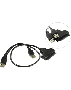 Кабель-переходник (адаптер) KS-359, 1x2.5", SATA3, 2xUSB 2.0, черный (KS-359) Ks-is
