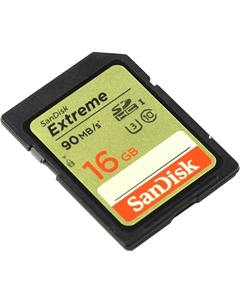 Карта памяти 16Gb SDHC Extreme Class 10 UHS-I U3 Sandisk
