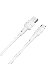 Кабель USB Type-C (m)-USB, 2.4A, 1м, белый Borofone Silicone BX30