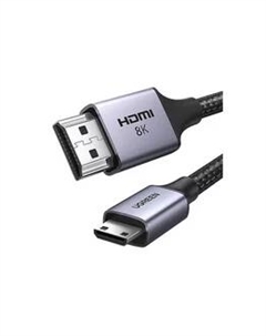 Кабель-переходник (адаптер) HDMI(19M)-Mini HDMI(19M) 4K/8K, v2.1/2.1, экранированный, 1 м, черный HD163 (15514) Ugreen