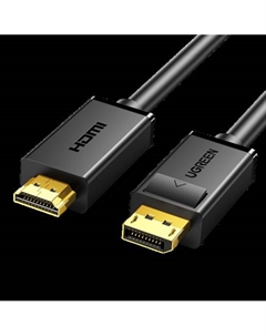 Кабель-переходник (адаптер) DisplayPort(20M)-HDMI(19M), экранированный, 5 м, черный DP101 (10204) Ugreen