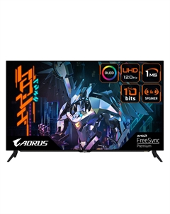Монитор 47.5" Aorus FO48U-EK OLED, 3840x2160 (16:9), 135кд/м2, 120Hz, 1мс, 178°/178°, FreeSync Premium, HDMI, DisplayPort, USB Type-C, USB-Hub, черный (9DAFO48U-00-1ABEK) Gigabyte