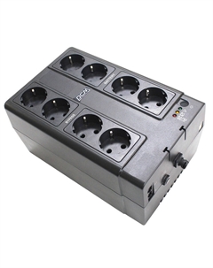 ИБП Spider SPD-650E CUBE, 650VA, 390W, EURO, розеток - 8, USB, черный (SPD-650E CUBE) Powercom