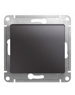 Выключатель Schneider Electric GLOSSA, 1кл., скрытый монтаж, механизм с накладкой без рамки, графит (GSL001311) Schneider electric