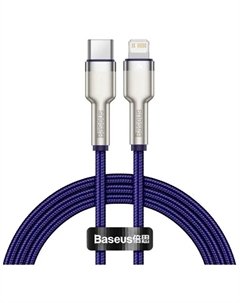 Кабель USB Type-C-Lightning 8-pin, 2.4А, 20 Вт, 1 м, фиолетовый, Baseus Cafule Series (CATLJK-A05)