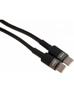 Кабель USB Type-C(M)-USB Type-C(M), экранированный, быстрая зарядка, 3А, Power Delivery 60 Вт, 2 м, черный, Behpex (1491173)