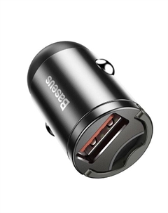 Автомобильное зарядное устройство Baseus Tiny Star Mini, USB, 5А, 30 Вт, QC, серый (VCHX-A0G)