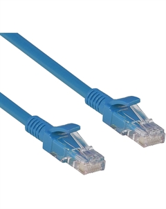Патч-корд UTP кат.5e, 0.3 м, RJ45-RJ45, синий, CCA, 20 шт., UTP-RJ45-RJ45-5e-0,3M-BL (EX258667RUS-20) Exegate