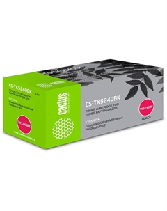 Набор картриджей лазерный Cactus CS-TK5240BK-10 (TK-5240K/1T02R70NL0), черный, 4000 страниц, 10 шт., совместимый для Kyocera Ecosys M5526cdn/P5026cdn/P5026cdw