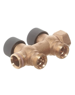 Коллектор (4200552) 3/4 ВР(г) х 2 выхода 3/4 НР(ш) ЕК х 3/4 НР(ш) регулируeмый Oventrop