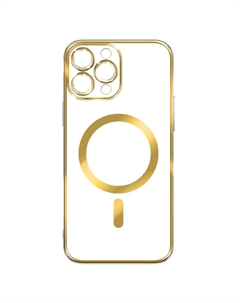 Чехол-накладка Case Magnetic Pro Magsafe для Apple iPhone 14 Pro Max пластиковый (золотая рамка)