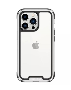 Чехол-накладка Keephone Iron Pro Series для Apple iPhone 13 Pro Max противоударный (серебристая рамка)
