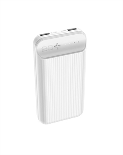 Универсальный внешний аккумулятор J52A New joy 20000 mAh USBx2 2.0A пластик (белый) Hoco