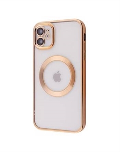 Чехол-накладка Fashion Case Magsafe для Apple iPhone 11 пластиковый (золотая рамка)