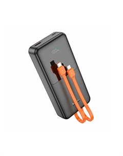 Внешний аккумулятор J119А Sharp charger 20000mAh USB/Type-C/кабель Lightning + Type-C/LED-дисплей (черный) Hoco