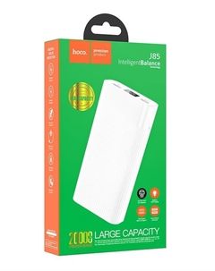 Внешний аккумулятор J85 Wellspring 20000mAh 20W /MicroUSB/Type-C/2хUSB (белый) Hoco