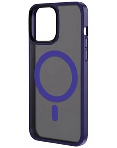 Чехол-накладка Keephone Mago Pro Magsafe для Apple iPhone 14 Pro пластиковый прозрачно-черный (синяя рамка)