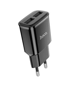 Сетевое зарядное устройство (C88A) Star 2xUSB 2.4A (черный) Hoco