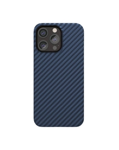 Чехол-накладка Luxo Life+ Magsafe для Apple iPhone 15 Pro Max карбоновый (черно-синий в полоску) Luxo life+