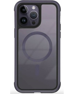 Чехол-накладка Kzdoo Mag Ares Magsafe для iPhone 14 Pro пластиковый (фиолетовая рамка)