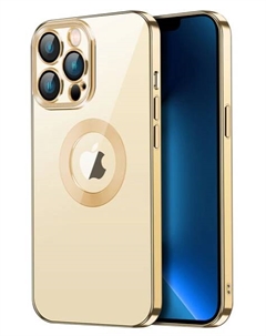 Чехол-накладка Fashion Case Magsafe для Apple iPhone 14 Pro Max пластиковый (золотая рамка)