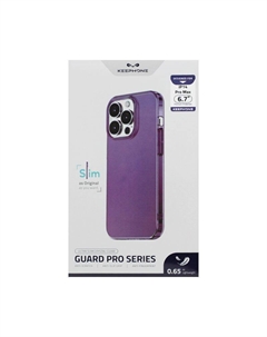Чехол-накладка Keephone Grifit для Apple iPhone 14 Pro Max пластиковый (прозрачно-фиолетовый)