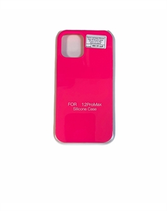 Чехол-накладка Silicone Case Series для Apple iPhone 12 Pro Max (ярко-розовый) No name