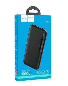 Внешний аккумулятор J82 Easylink 10000mAh USB/MicroUSB/Type-C/2хUSB (черный) Hoco