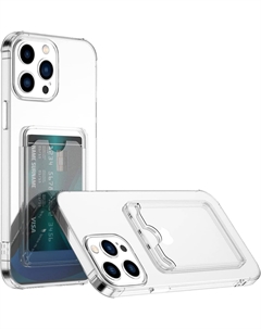 Чехол-накладка Card Case для iPhone 11 Pro силикон c держателем для карт (прозрачный) K-doo