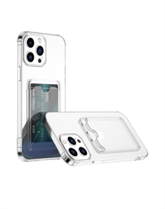 Чехол-накладка Keephone Shield Series для Apple iPhone 14 c держателем для карт пластиковый (прозрачный)