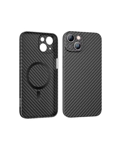 Чехол-накладка Hoco Magnetic для iPhone 14 Plus пластиковый (карбоновый черный)