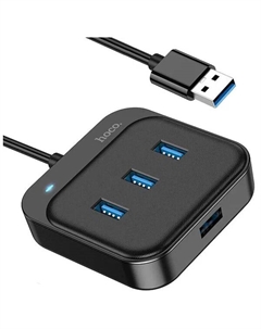 Адаптер HB31 4 в 1 USB на 4xUSB 1.2m (Grey) Hoco