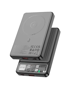Внешний аккумулятор Q18 Tourer Magnetic Wireless Charging 10000 mAh 15W USB/Type-C (черный) Hoco