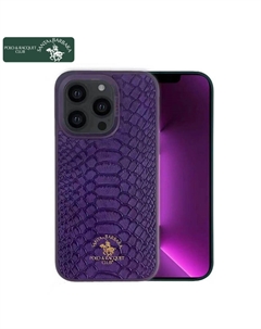 Чехол-накладка Santa Barbara Ravel для iPhone 14 Pro натуральная кожа (фиолетовый) Santa barbara