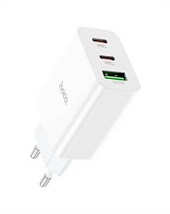 Сетевое зарядное устройство (C99A) 2хType-C/USB 20W (белый) Hoco
